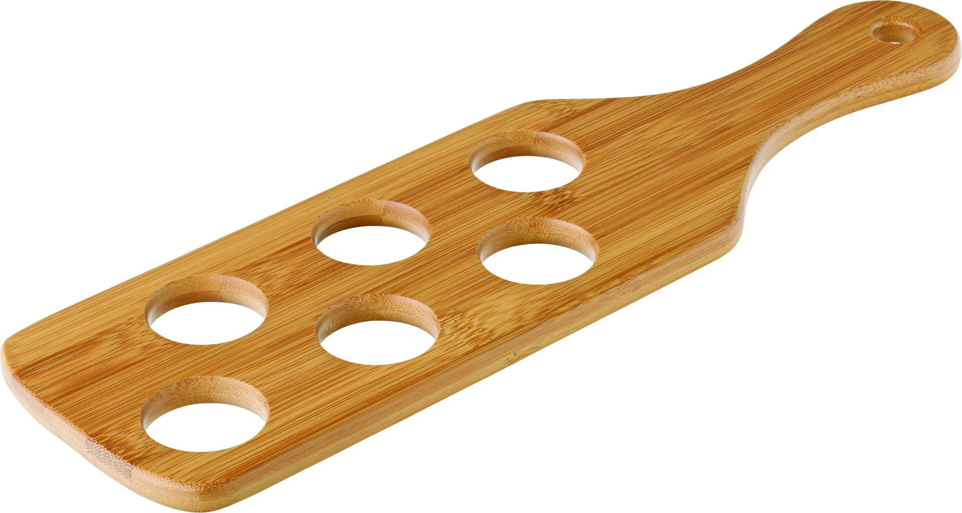 Bamboo Shot Paddle - To hold 6 Shots 15 x 4.25